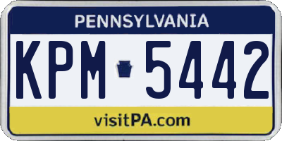 PA license plate KPM5442