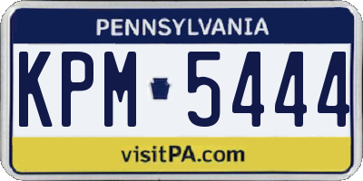 PA license plate KPM5444