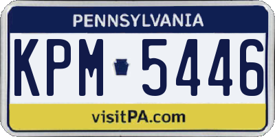 PA license plate KPM5446