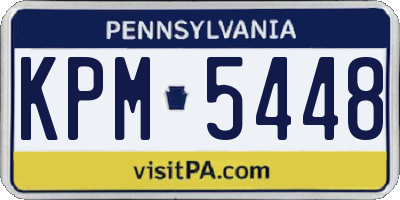 PA license plate KPM5448