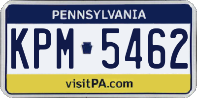 PA license plate KPM5462