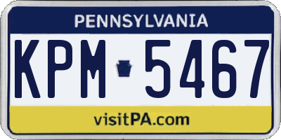 PA license plate KPM5467