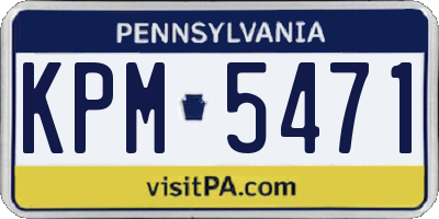 PA license plate KPM5471