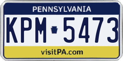 PA license plate KPM5473