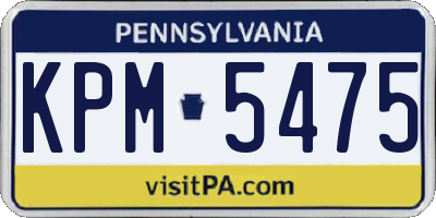 PA license plate KPM5475