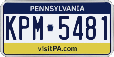 PA license plate KPM5481