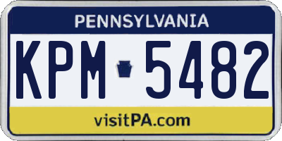 PA license plate KPM5482