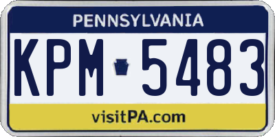 PA license plate KPM5483