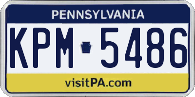 PA license plate KPM5486