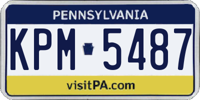 PA license plate KPM5487