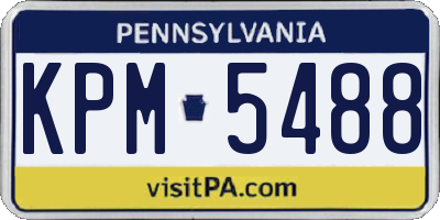 PA license plate KPM5488