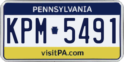 PA license plate KPM5491