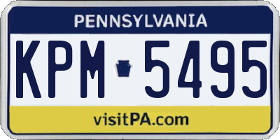 PA license plate KPM5495