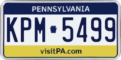 PA license plate KPM5499