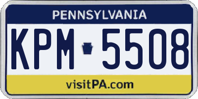 PA license plate KPM5508