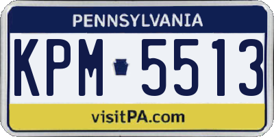 PA license plate KPM5513