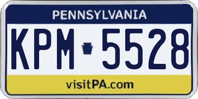 PA license plate KPM5528