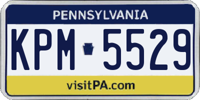 PA license plate KPM5529