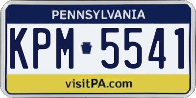 PA license plate KPM5541