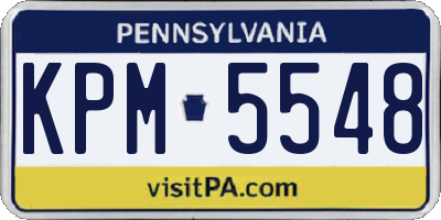 PA license plate KPM5548