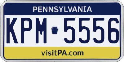 PA license plate KPM5556