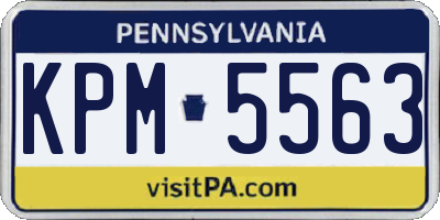 PA license plate KPM5563