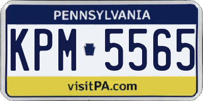 PA license plate KPM5565