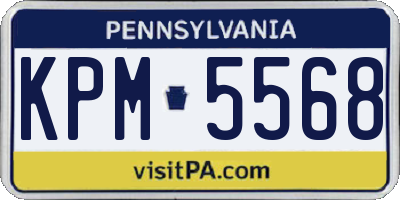 PA license plate KPM5568