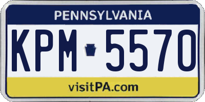 PA license plate KPM5570