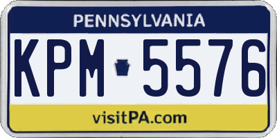 PA license plate KPM5576
