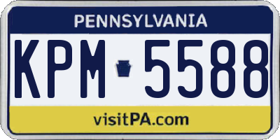 PA license plate KPM5588