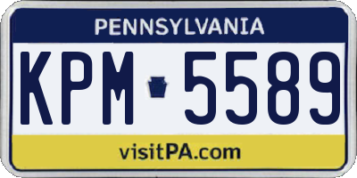 PA license plate KPM5589