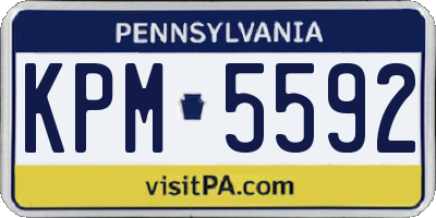 PA license plate KPM5592