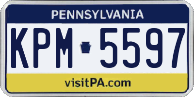 PA license plate KPM5597