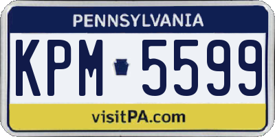 PA license plate KPM5599
