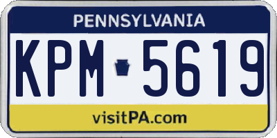 PA license plate KPM5619