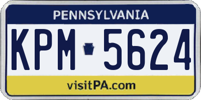 PA license plate KPM5624