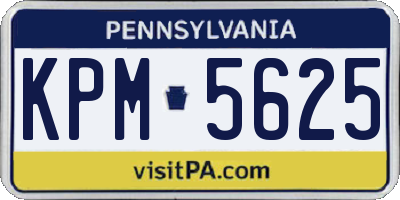 PA license plate KPM5625