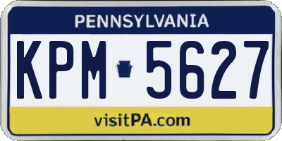 PA license plate KPM5627
