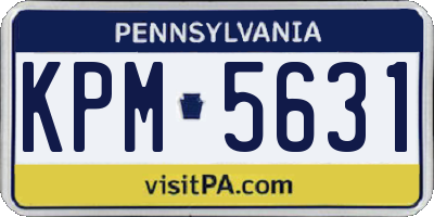 PA license plate KPM5631
