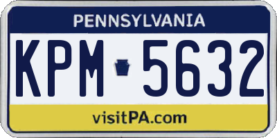 PA license plate KPM5632