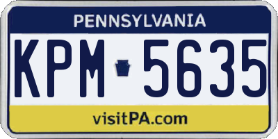 PA license plate KPM5635