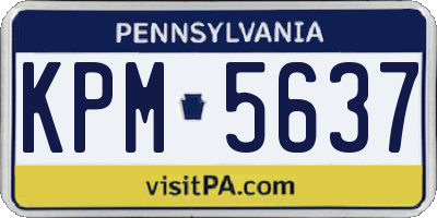 PA license plate KPM5637