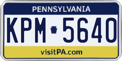 PA license plate KPM5640