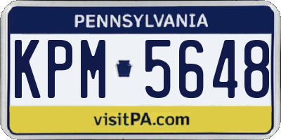 PA license plate KPM5648