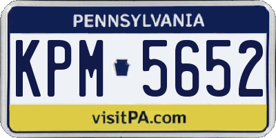 PA license plate KPM5652