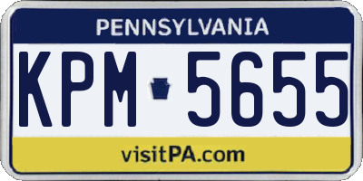 PA license plate KPM5655