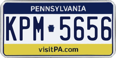 PA license plate KPM5656