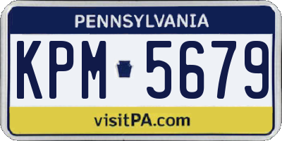 PA license plate KPM5679