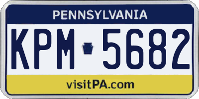 PA license plate KPM5682
